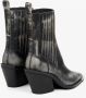 Estro Zwarte Leren Vintage Cowboy Laarzen voor Vrouwen met Zilveren Details Black Dames - Thumbnail 6