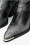 Estro Zwarte Leren Vintage Cowboy Laarzen voor Vrouwen met Zilveren Details Black Dames - Thumbnail 8