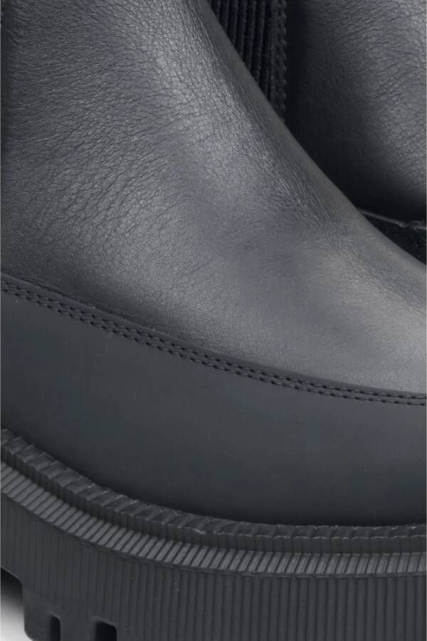 Estro Zwarte Natuurlijk Leren Dames Enkellaarzen Er00111793 Black Dames