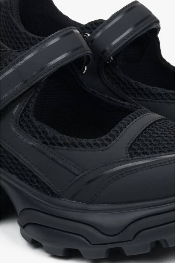Estro Zwarte Sandal-Stijl Sneakers