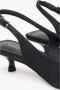 Estro Zwarte Slingback Pumps voor vrouwen gemaakt van zachte stoffen - Thumbnail 2