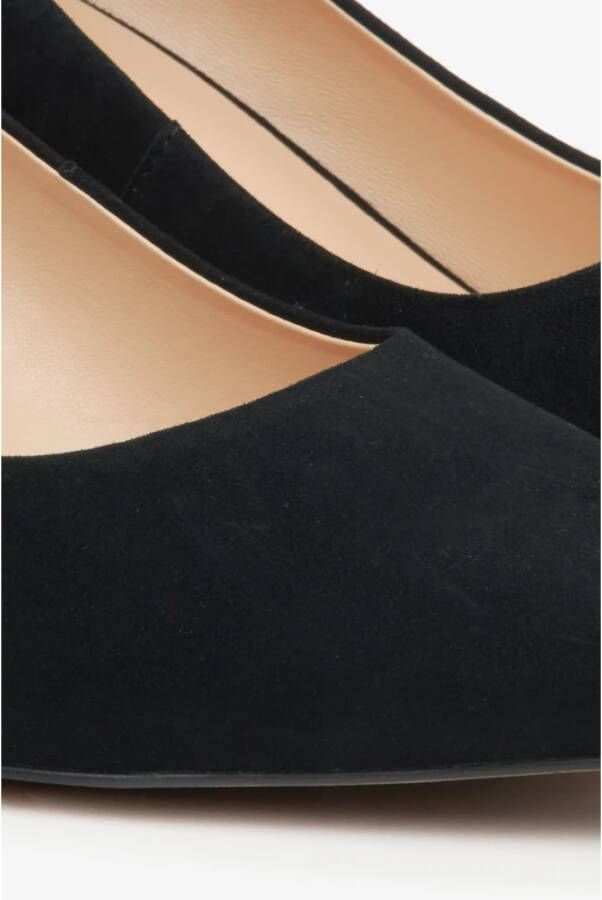 Estro Zwarte Velours Pumps