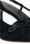 Estro Zwarte Velours Slingbacks Met Lage Hakken Voor Vrouwen - Thumbnail 2