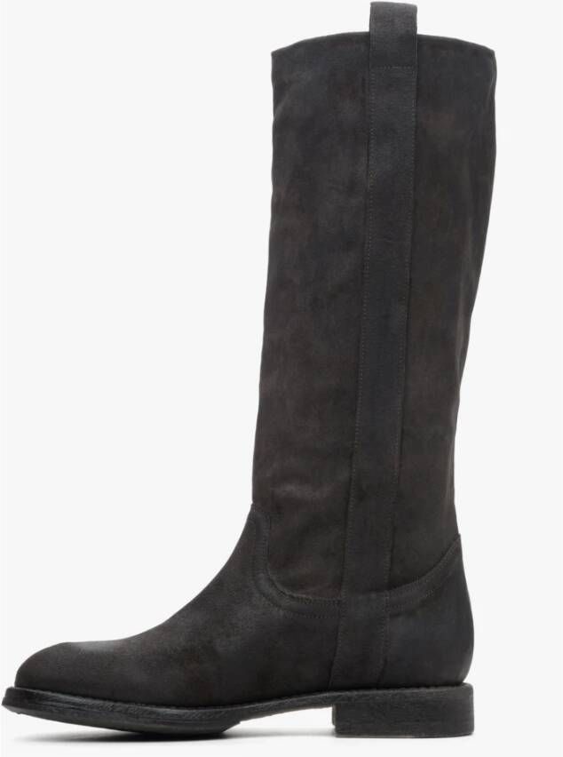 Estro Dames Zwarte Vintage Laarzen gemaakt van Echt Italiaans Leer Er00113598 Black Dames