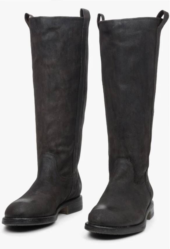 Estro Dames Zwarte Vintage Laarzen gemaakt van Echt Italiaans Leer Er00113598 Black Dames