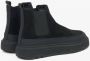 Estro Zwarte winter Chelsea-laarzen voor dames gemaakt van Italiaans echt velours met bont Black Dames - Thumbnail 6