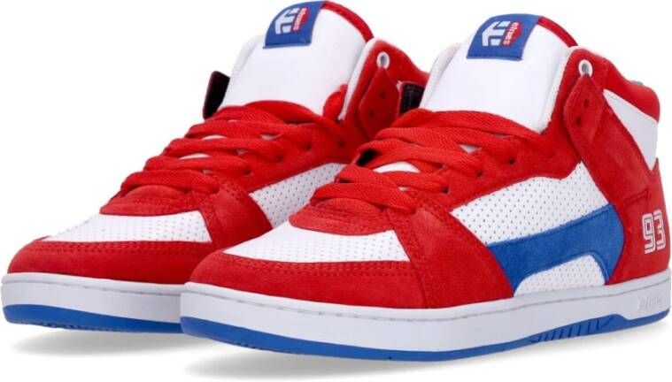 Etnies Hoge Top Skate Schoenen Rood Wit Blauw Multicolor Heren