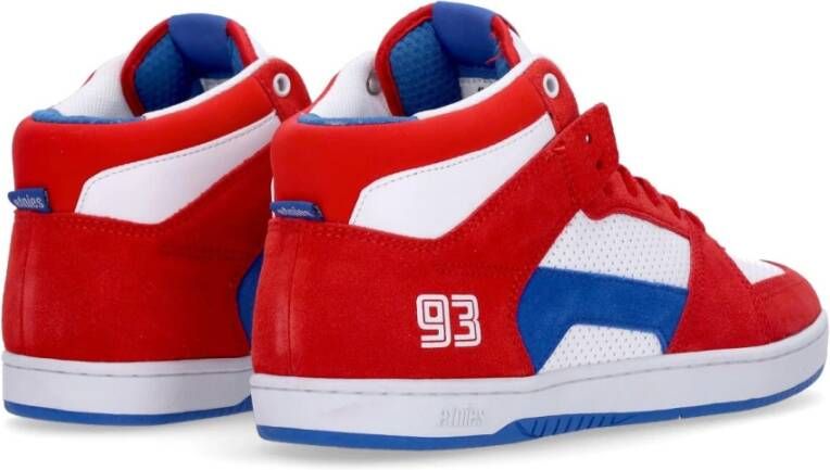 Etnies Hoge Top Skate Schoenen Rood Wit Blauw Multicolor Heren