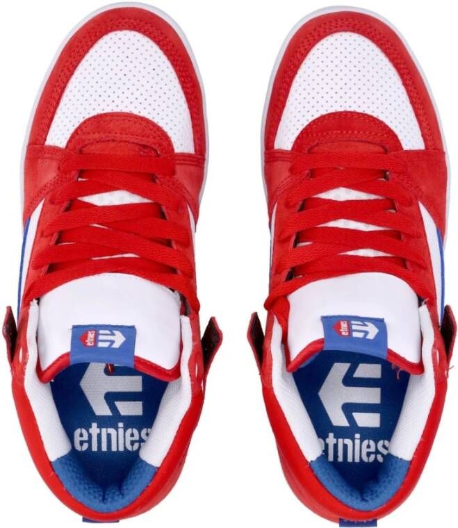 Etnies Hoge Top Skate Schoenen Rood Wit Blauw Multicolor Heren