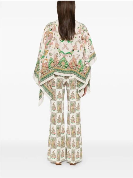 Etro Beige Asymmetrische Boot Hals Cape
