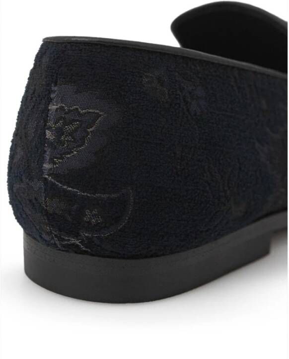 Etro Blauwe Leren Loafers Slip-On Stijl