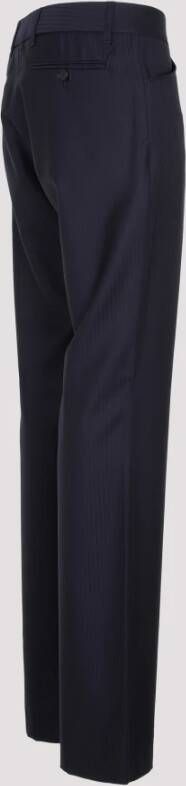 Etro Blauwe wollen bootcut broek