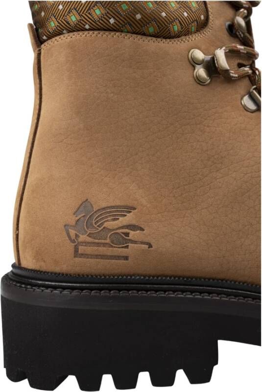 Etro Bruin Leren Veterschoenen