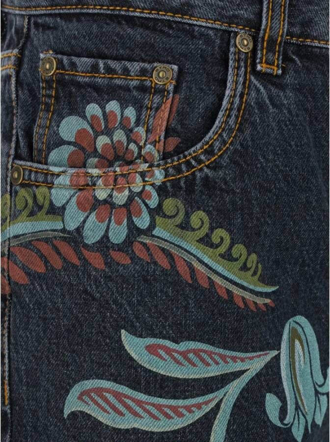 Etro Gedrukte Boot-cut Dames Jeans
