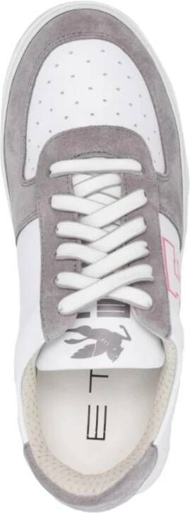 Etro Grijze Leren Casual Trainers Sneakers