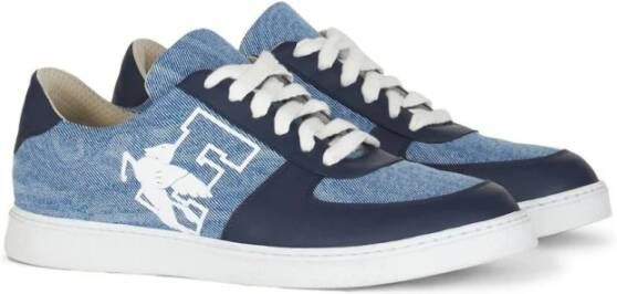 ETRO Heldere Blauwe Lage Sneakers Blue Heren