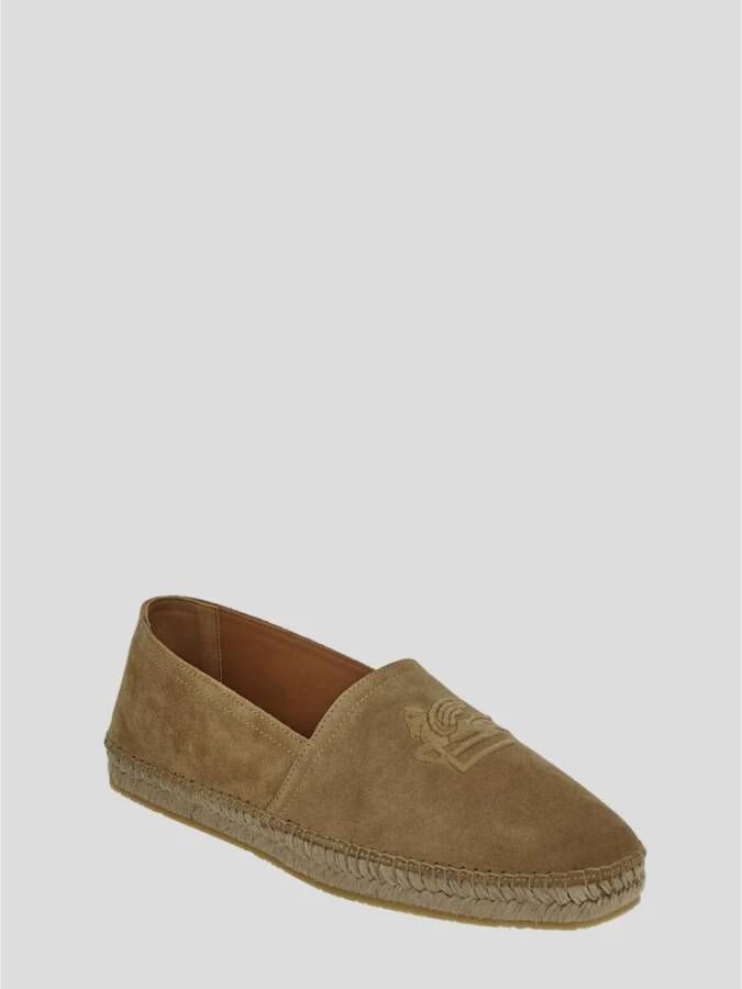 ETRO Klassieke Leren Espadrilles Beige Heren