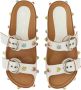 ETRO Krijtleer kroon me slippers White Dames - Thumbnail 4