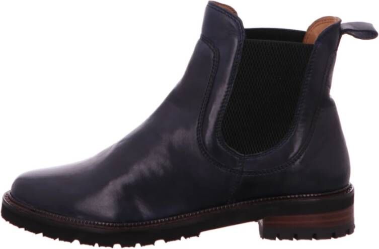 Everybody Elegante Leren Enkellaarzen Blue Dames