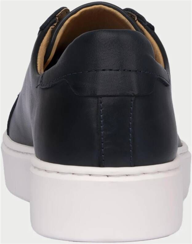 Exton Blauwe leren sneaker