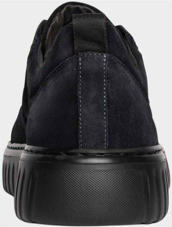 Exton Blauwe Suède Veterschoenen