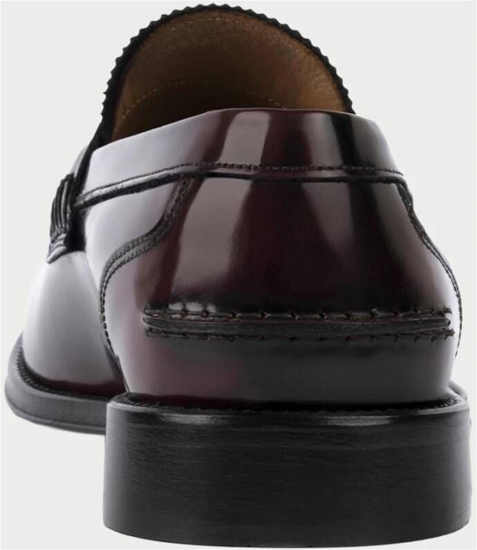 Exton Bordeaux Leren College Loafers