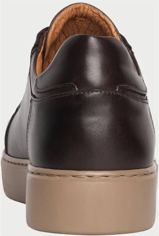 Exton Bruine leren sneakers