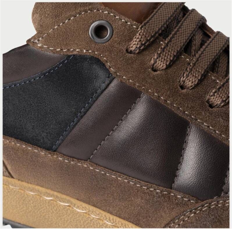 Exton Bruine Suède Leren Veterschoenen