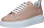 Exton Dames Leren Lage Sneakers Pink Dames - Thumbnail 3