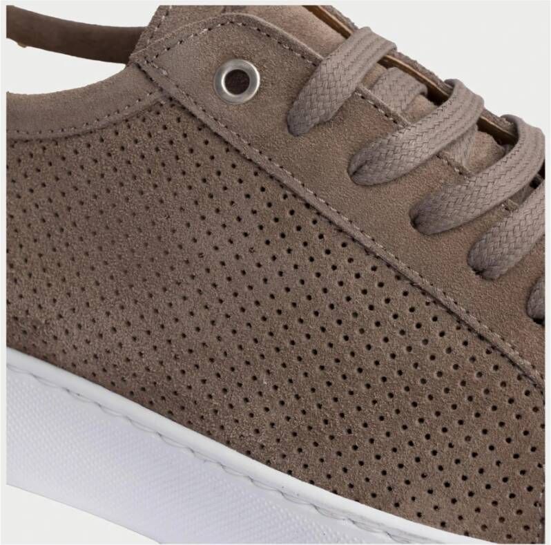Exton Geperforeerde Suède Sneakers Diepblauw
