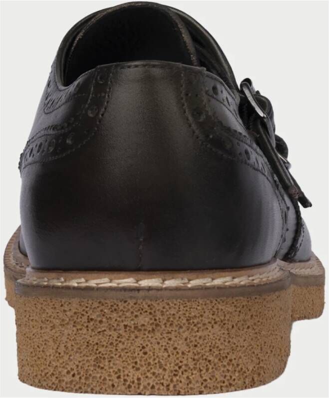 Exton Groene Double Monk Leren Schoenen