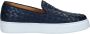 Exton Heren Leren Loafers Blue Heren - Thumbnail 4