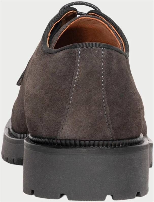 Exton Suède Veterschoenen met Platte Zolen
