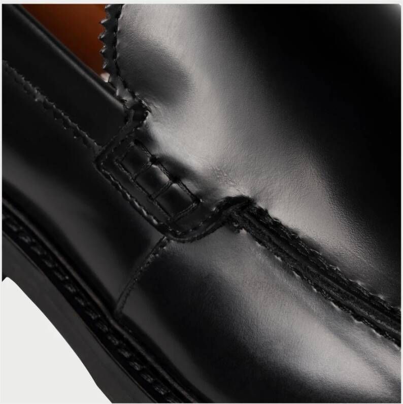 Exton Zwarte Leren College Loafers