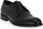 Exton Zwarte Leren Schoenen Black Heren - Thumbnail 3