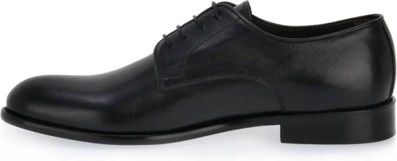 Exton Zwarte Leren Schoenen Black Heren