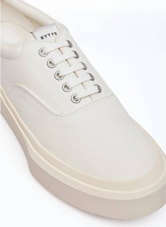 Eytys Canvas Sneakers Ronde Neus Chunky Zool White Heren
