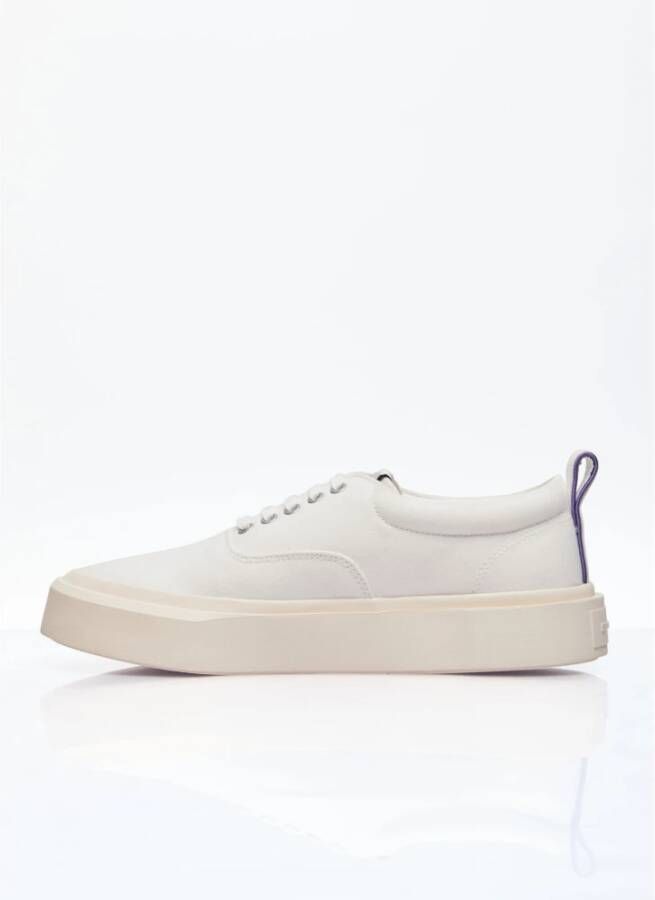 Eytys Canvas Sneakers Ronde Neus Chunky Zool White Heren