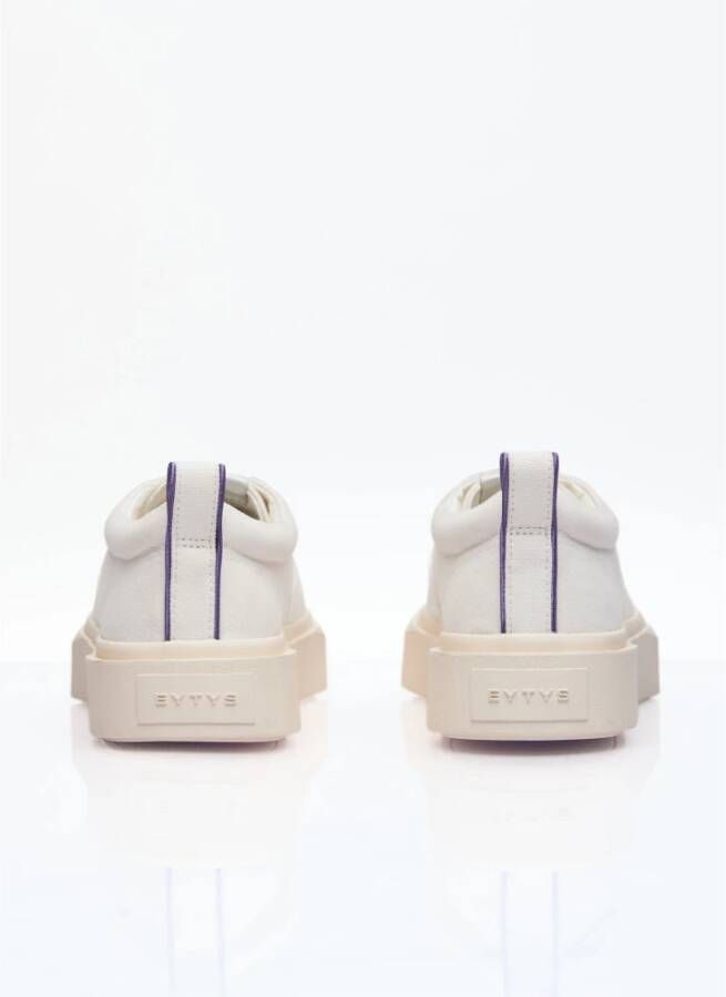 Eytys Canvas Sneakers Ronde Neus Chunky Zool White Heren