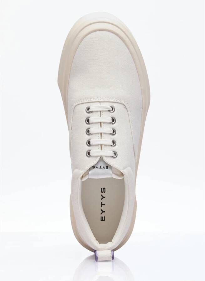 Eytys Canvas Sneakers Ronde Neus Chunky Zool White Heren