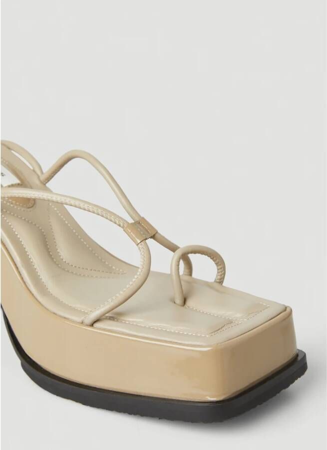 Eytys Patentleren Blokhak Sandalen Beige Dames