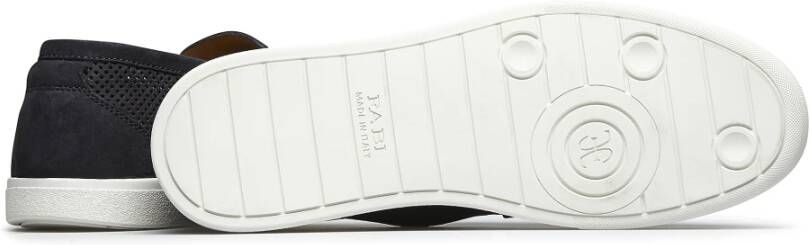 Fabi Blauwe Nacht Loafer met Geperforeerd Design