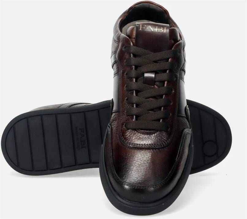 Fabi Donkerbruine Sneakers Stijlvol Comfortabel