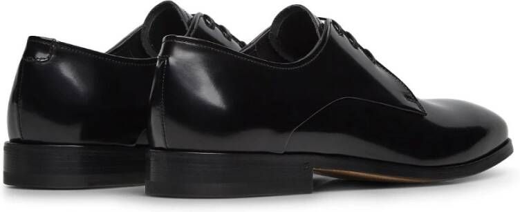 Fabi Gladde Derby Leren Schoenen Zwart Black Heren
