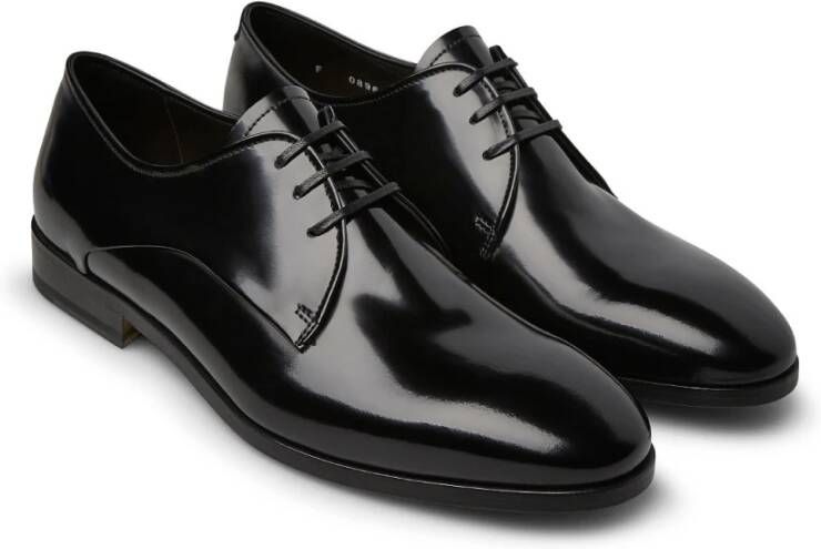 Fabi Gladde Derby Leren Schoenen Zwart Black Heren