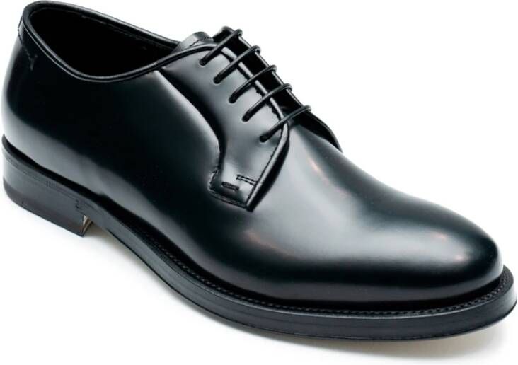 Fabi Heren Leren Lage Schoenen Zwart Black Heren