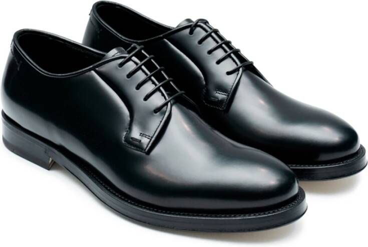Fabi Heren Leren Lage Schoenen Zwart Black Heren