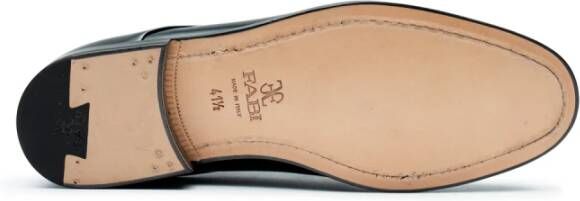 Fabi Heren Leren Lage Schoenen Zwart Black Heren