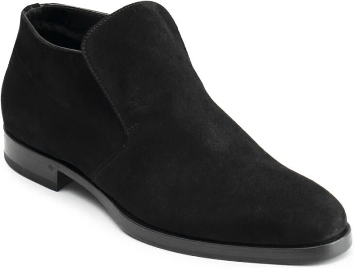 Fabi Klassieke Leren Enkellaarzen Black Heren