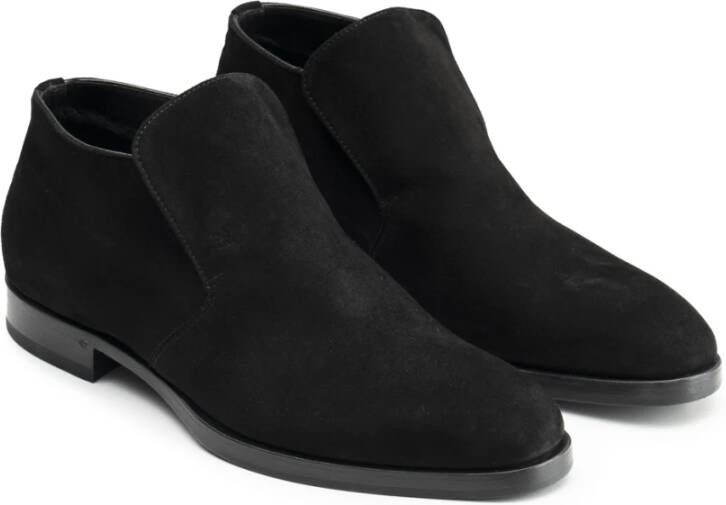Fabi Klassieke Leren Enkellaarzen Black Heren